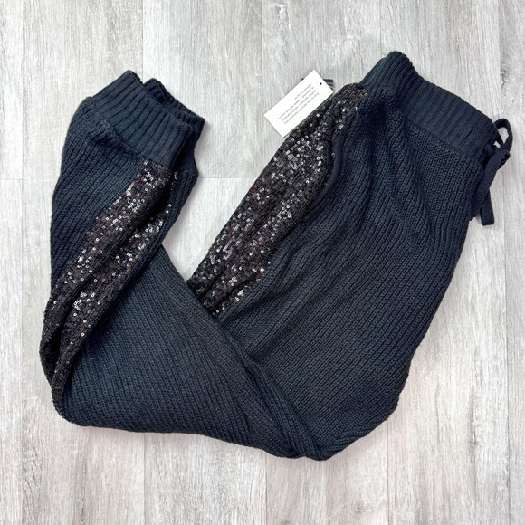 INC International Concepts Pants - Sweater Knit Sequined Joggers S
